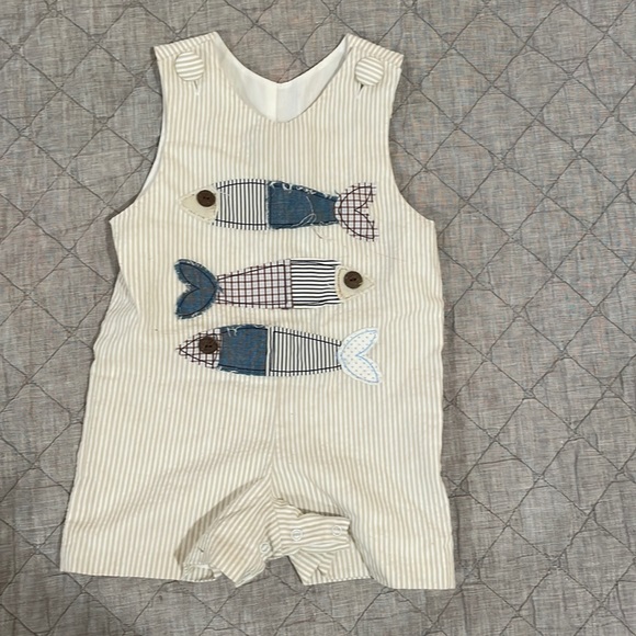 Banana Split Kids Jon Jon with Patchwork Fish - Picture 1 of 2